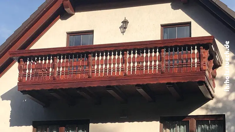 Der fertig gebaute Balkon am Haus