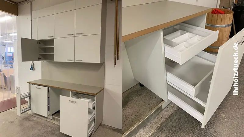 Intelligente Einbauküchen mit wenig Platzbedarf sind ideal für Büros