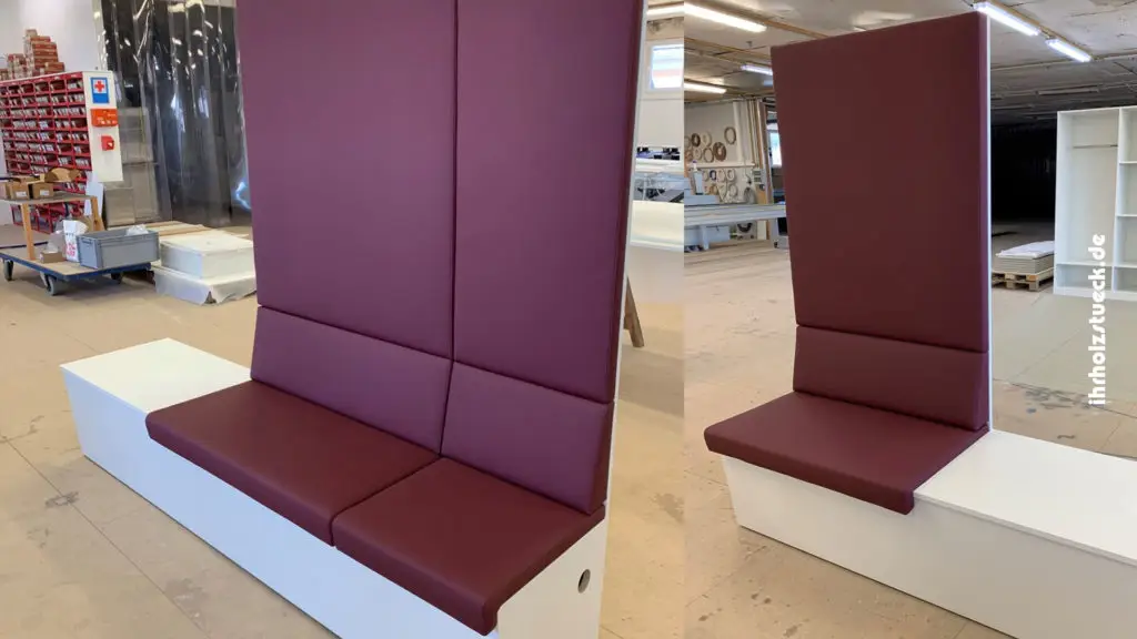 Beitragsbild - Bau von gepolsterterten Sitzbänken in verschiedenen Größen - ihrholzstueck